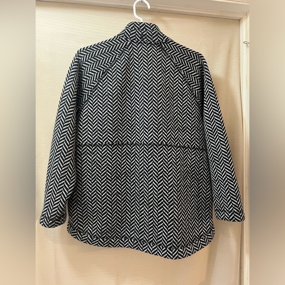 ⚪️Talbots women’s black & white zipup jacket velvet string size large petite - Picture 8 of 10